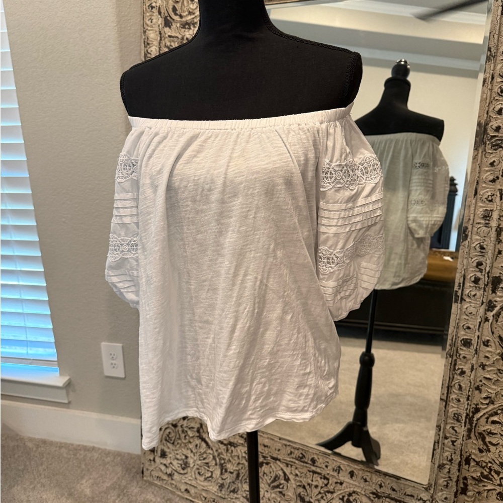 Elegant White Off-Shoulder Blouse